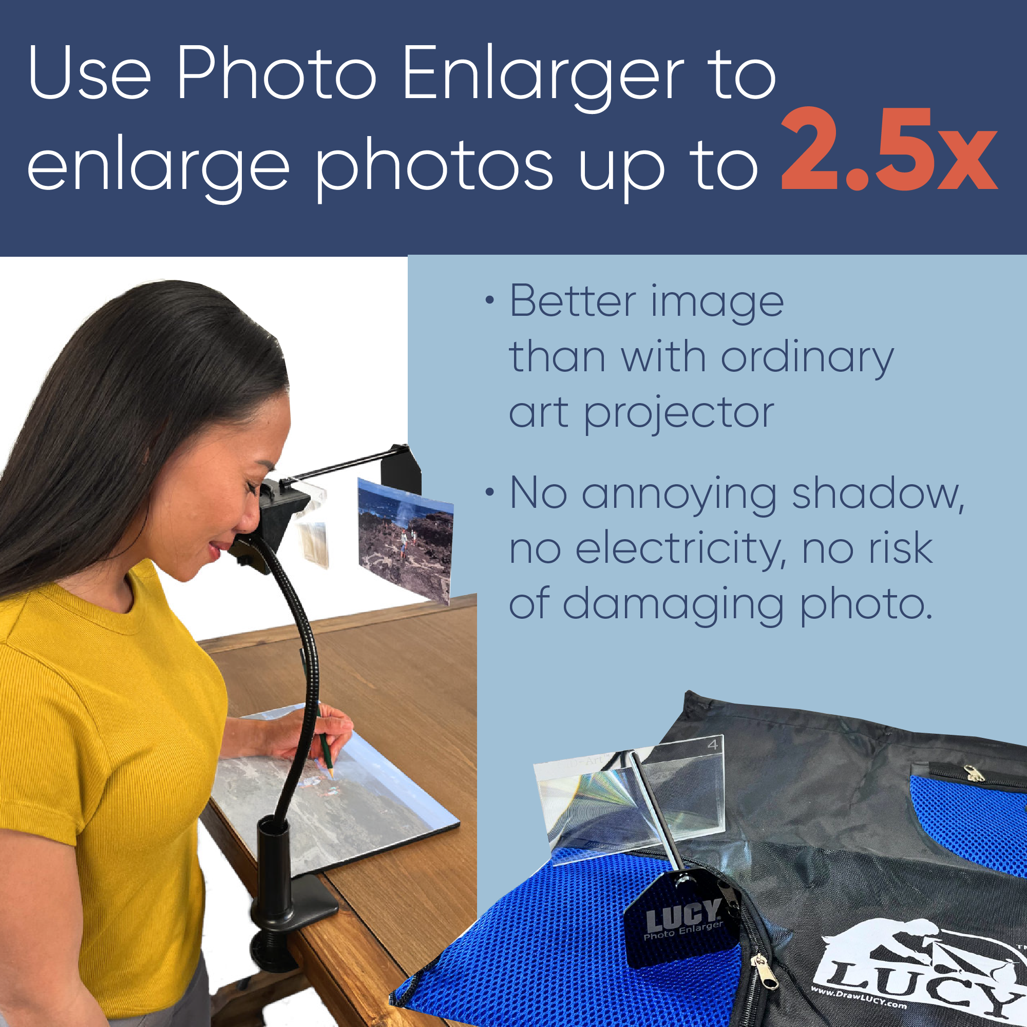 LUCY mini + Photo Enlarger & Bag