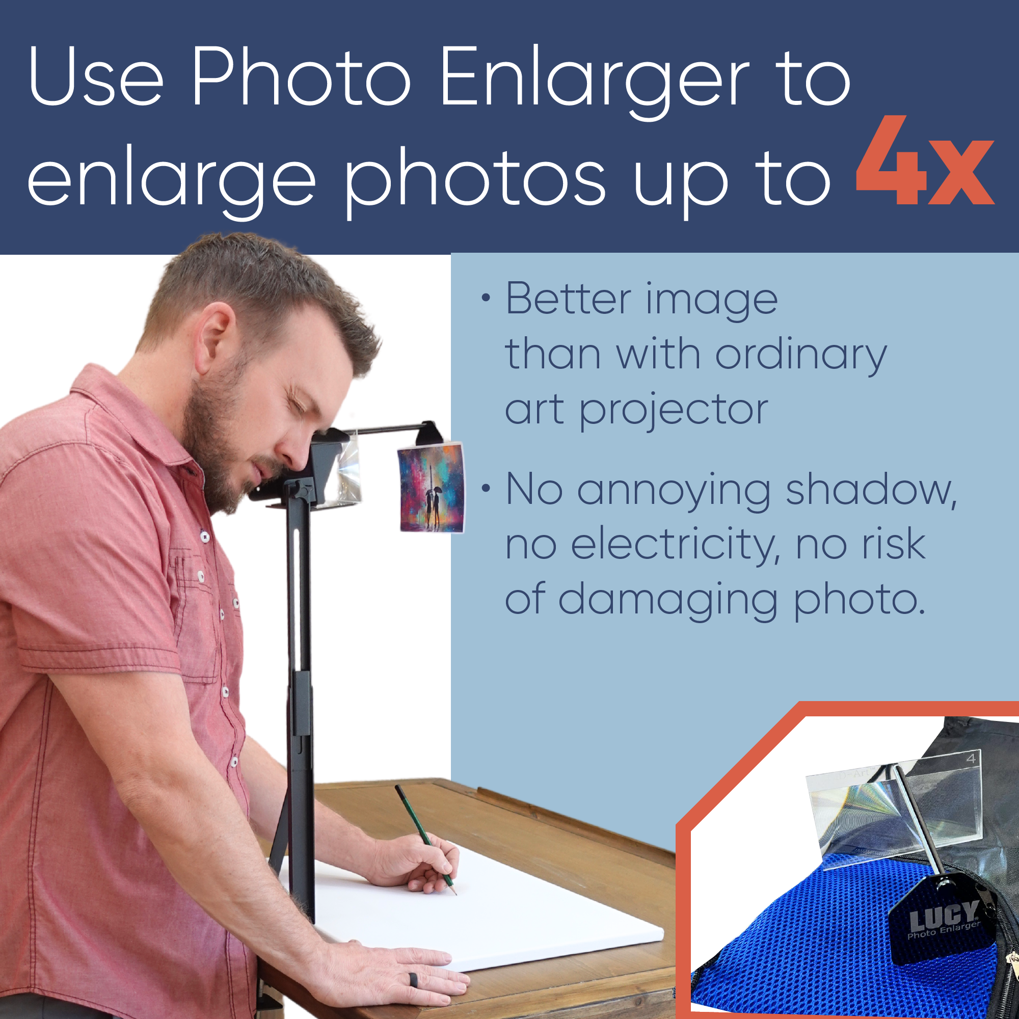 LUCY pro + Photo Enlarger & Bag